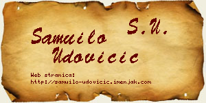 Samuilo Udovičić vizit kartica